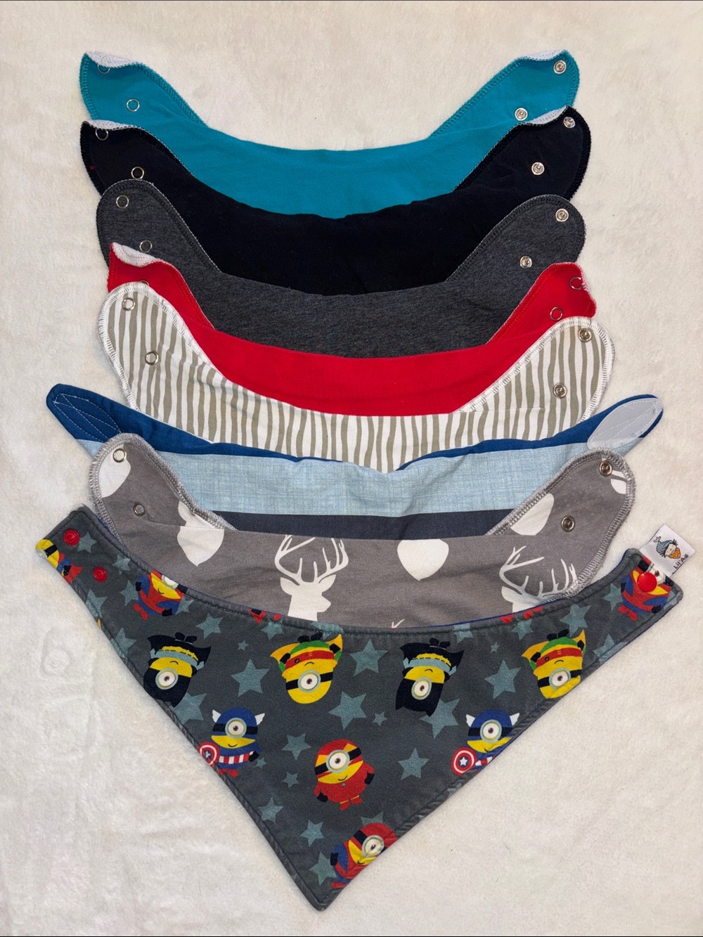Kids Bandana Bib Set - Multicolor Cotton Drool Bibs